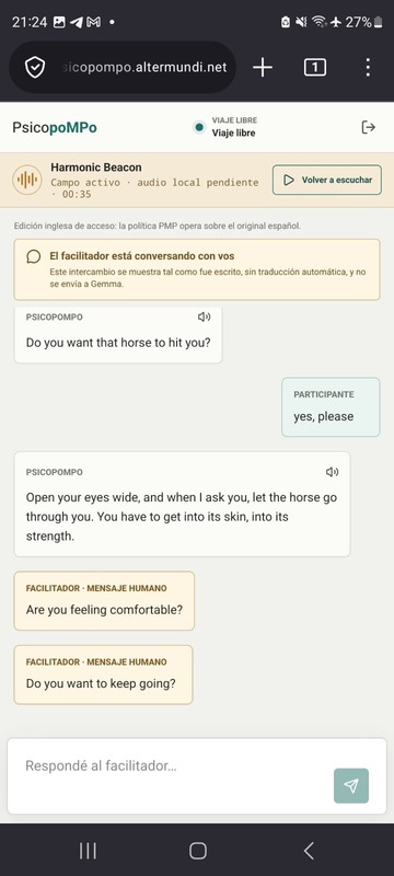 Participant view of a facilitator intervention